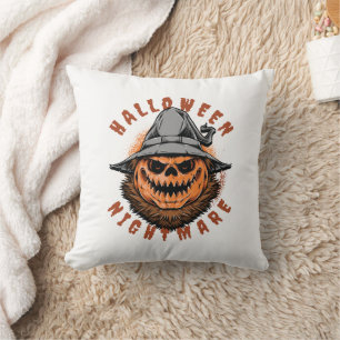 Halloween-Kürbis-Vogelscheuchendesign Kissen