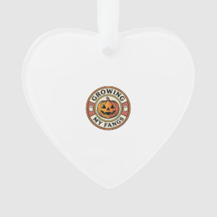 Halloween-Kürbis wächst meine Fangzähne Vintage-Ab Ornament