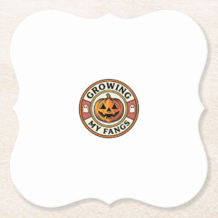Halloween-Kürbis wächst meine Fangzähne Vintage-Ab Untersetzer
