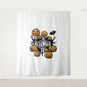 Halloween-Kürbis Wandteppich