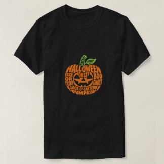 Halloween-Kürbis-Wort-Art-T-Shirt T-Shirt