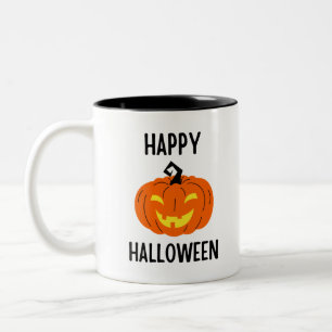 Halloween-Kürbis Zweifarbige Tasse