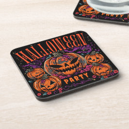 Halloween, Kürbiscoven blüht, Gothic Getränkeuntersetzer