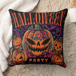 Halloween, Kürbiscoven blüht, Gothic Kissen