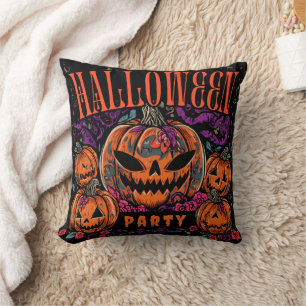 Halloween, Kürbiscoven blüht, Gothic Kissen