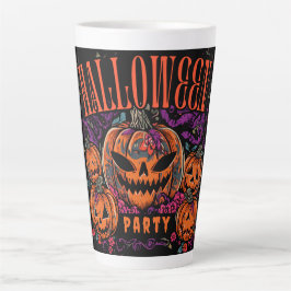 Halloween, Kürbiscoven blüht, Gothic Milchtasse