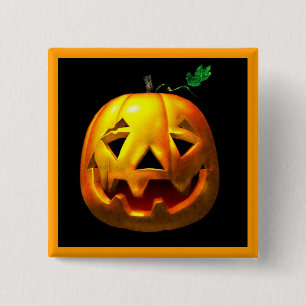 Halloween-Kürbise Button