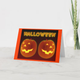 Halloween-Kürbise Karte