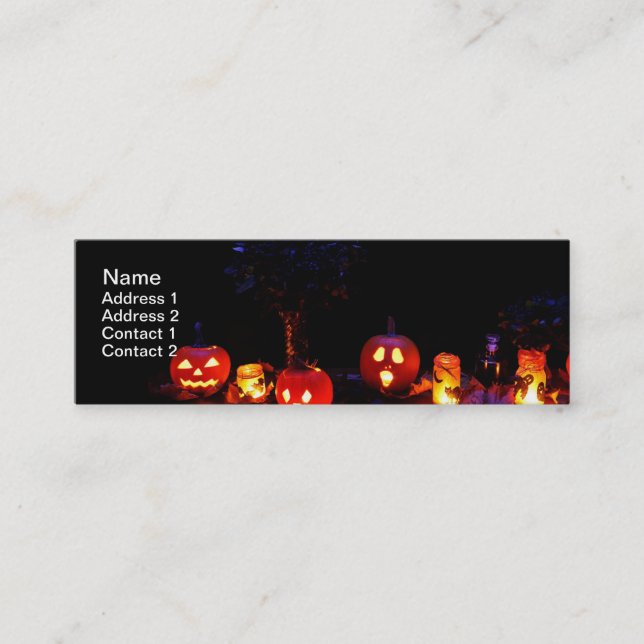 Halloween-Kürbise Mini Visitenkarte (Vorderseite)