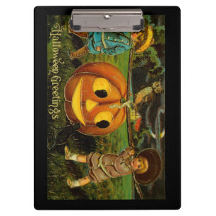 Halloween Kürbisernte Nacht der Kinder Klemmbrett