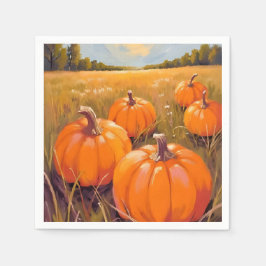 Halloween Kürbisfeld Herbst Herbst Serviette