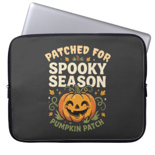 Halloween-Kürbisfeld-Lächeln Laptopschutzhülle