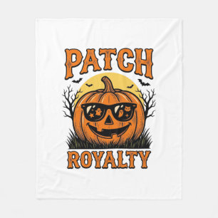 Halloween-Kürbisfeld Vintage-Jack-O-Lantern-Shi Fleecedecke