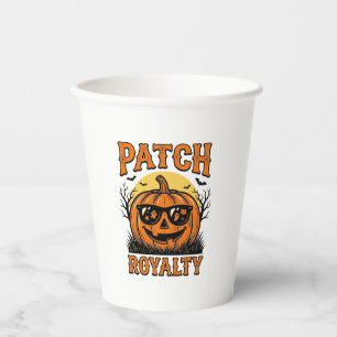 Halloween-Kürbisfeld Vintage-Jack-O-Lantern-Shi Pappbecher