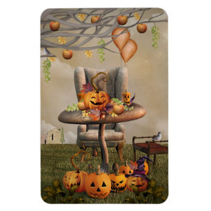 Halloween-Kürbisfest-Fantasie-Kunst Magnet