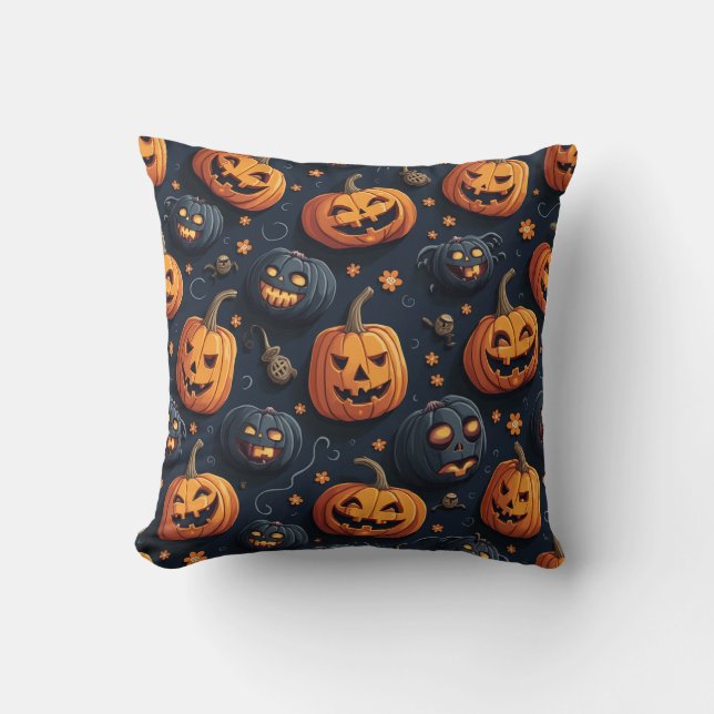 Halloween-Kürbisfest Kissen (Vorderseite)