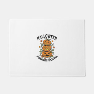 Halloween-Kürbisfestival Vintage-Jack-O-Lantern Fußmatte