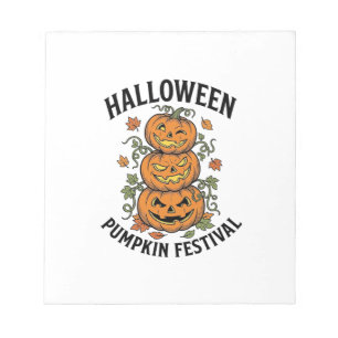 Halloween-Kürbisfestival Vintage-Jack-O-Lantern Notizblock