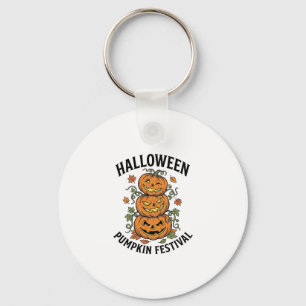 Halloween-Kürbisfestival Vintage-Jack-O-Lantern Schlüsselanhänger