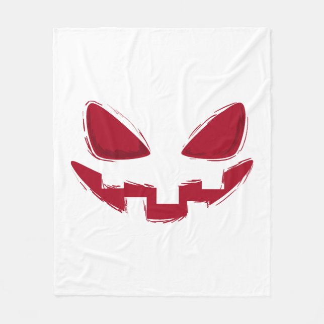 Halloween-Kürbisgesicht   Fleecedecke (Vorderseite)