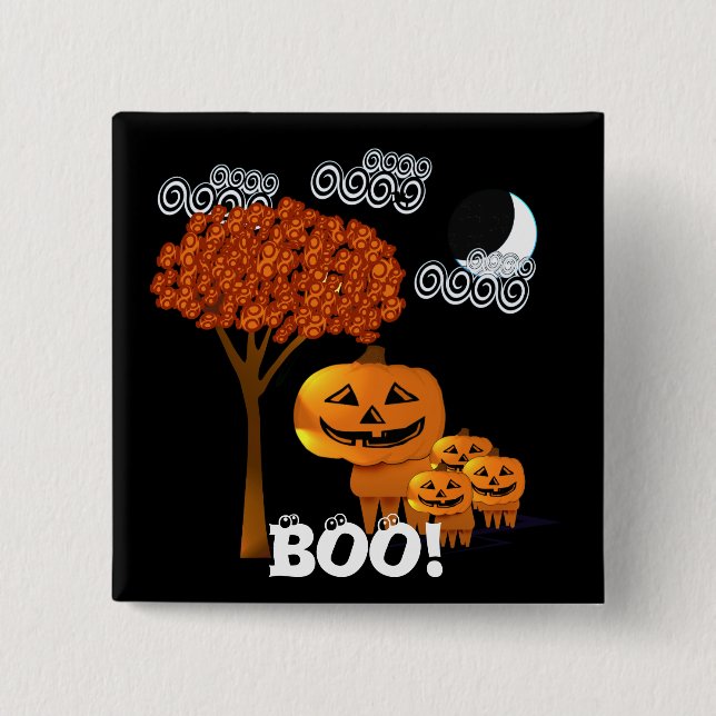 HALLOWEEN-KÜRBISKÖPFE Button (Vorderseite)