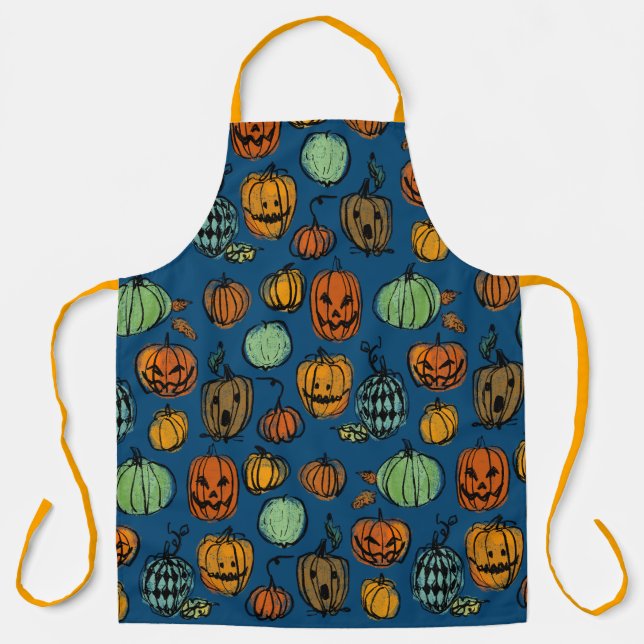 Halloween-Kürbisköpfe Schürze (Vorderseite)