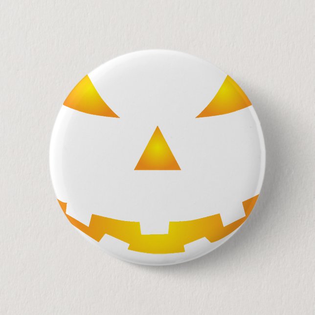 Halloween-Kürbislächeln Button (Vorderseite)