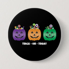 Halloween Kürbislaterne Candy Pail Button
