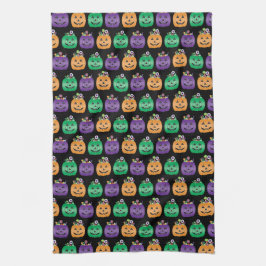 Halloween Kürbislaterne Candy Pail Geschirrtuch