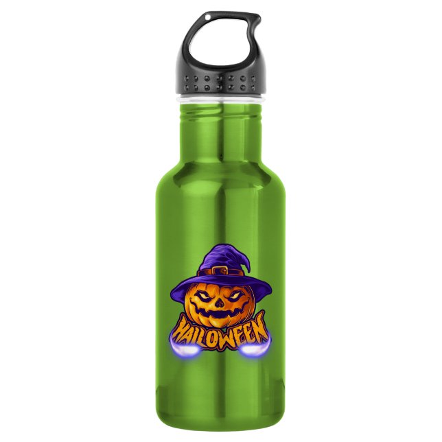 HALLOWEEN-KÜRBISLATERNE EDELSTAHLFLASCHE (Vorderseite)