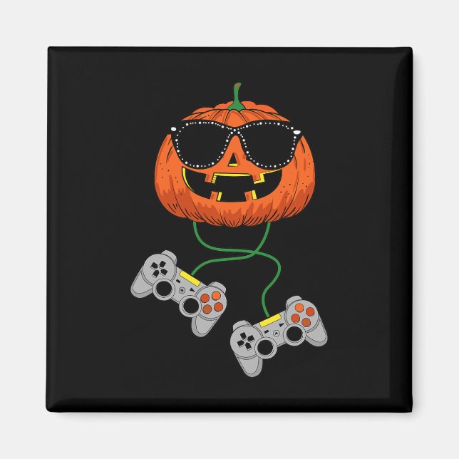 Halloween Kürbislaterne Gamer Boys Kids Men Fun H Magnet (Vorne)