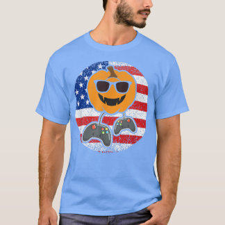 Halloween Kürbislaterne Gamer Sunglasses Amerikane T-Shirt