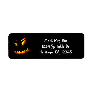 Halloween-Kürbislaterne-Gesichts-Adressen-Etikett