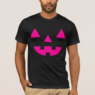 Halloween-Kürbislaterne-Kürbis-Gesichts-Rosa T-Shirt