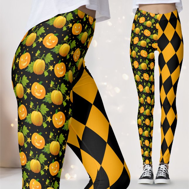 Halloween-Kürbislaterne Leggings (Von Creator hochgeladen)