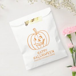 Halloween-Kürbislaterne-Orange-Leckerei Geschenktütchen
