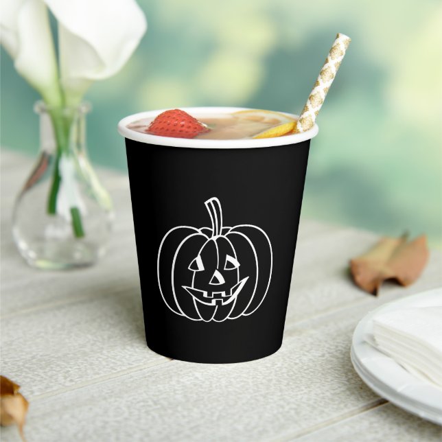 Halloween-Kürbislaterne Pappbecher (In Situ)