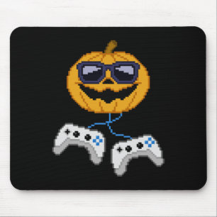 Halloween Kürbislaterne Pixated Gaming Gamer Bo Mousepad
