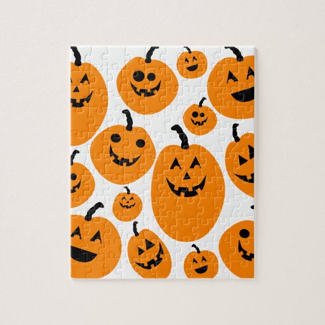 Halloween Kürbislaterne Pumpkin Pattern Puzzle (Vertikal)
