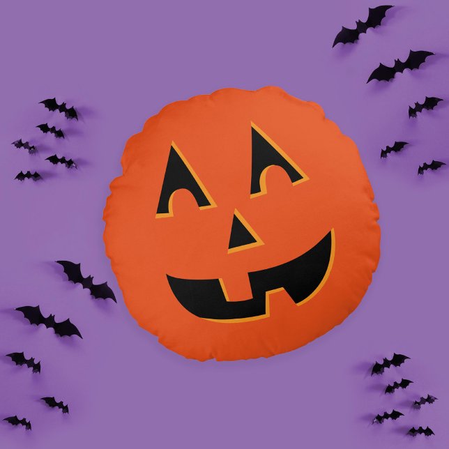 Halloween Kürbislaterne Pumpkin Rundes Kissen (Von Creator hochgeladen)