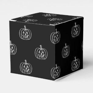Halloween-Kürbislaterne Schwarz-weiße Leckereien Geschenkschachtel