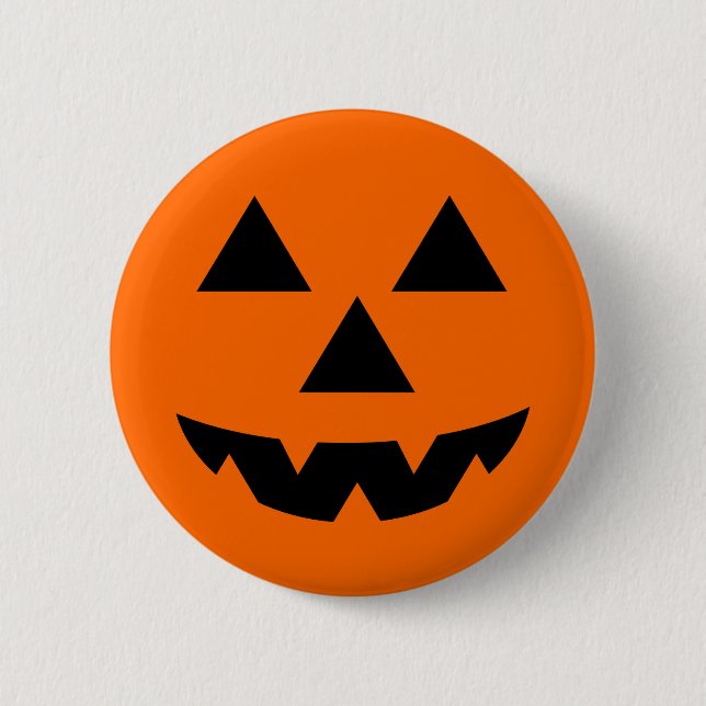 Halloween-Kürbislaterne-Trick oder Leckerei Button (Vorderseite)