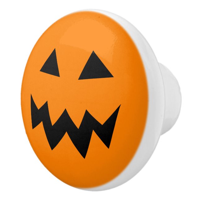 Halloween Kürbislaterne Tür & Schublade ziehen Knö Keramikknauf (Rechts)