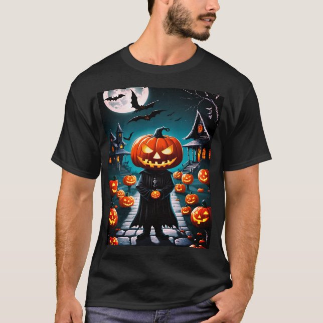Halloween-Kürbisler-T - Shirt (Vorderseite)
