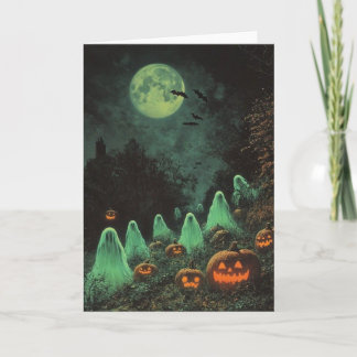 HALLOWEEN-KÜRBISLICHT GESPENSTER DANKESKARTE