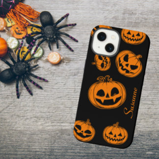 Halloween-Kürbismuster-Handy 15 Hülle iPhone 15 Hülle