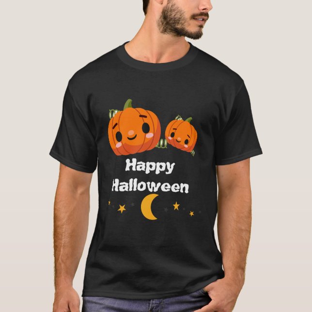 Halloween-Kürbismuster-Hemd T-Shirt (Vorderseite)