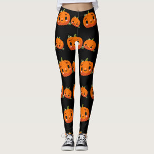 Halloween-Kürbismuster Leggings