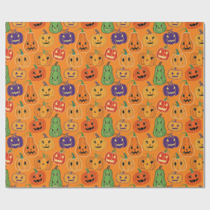 Halloween-Kürbismuster-Wrap-Papier Geschenkpapier