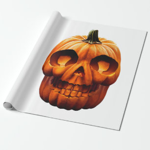 Halloween-Kürbiss-Totenkopf Geschenkpapier